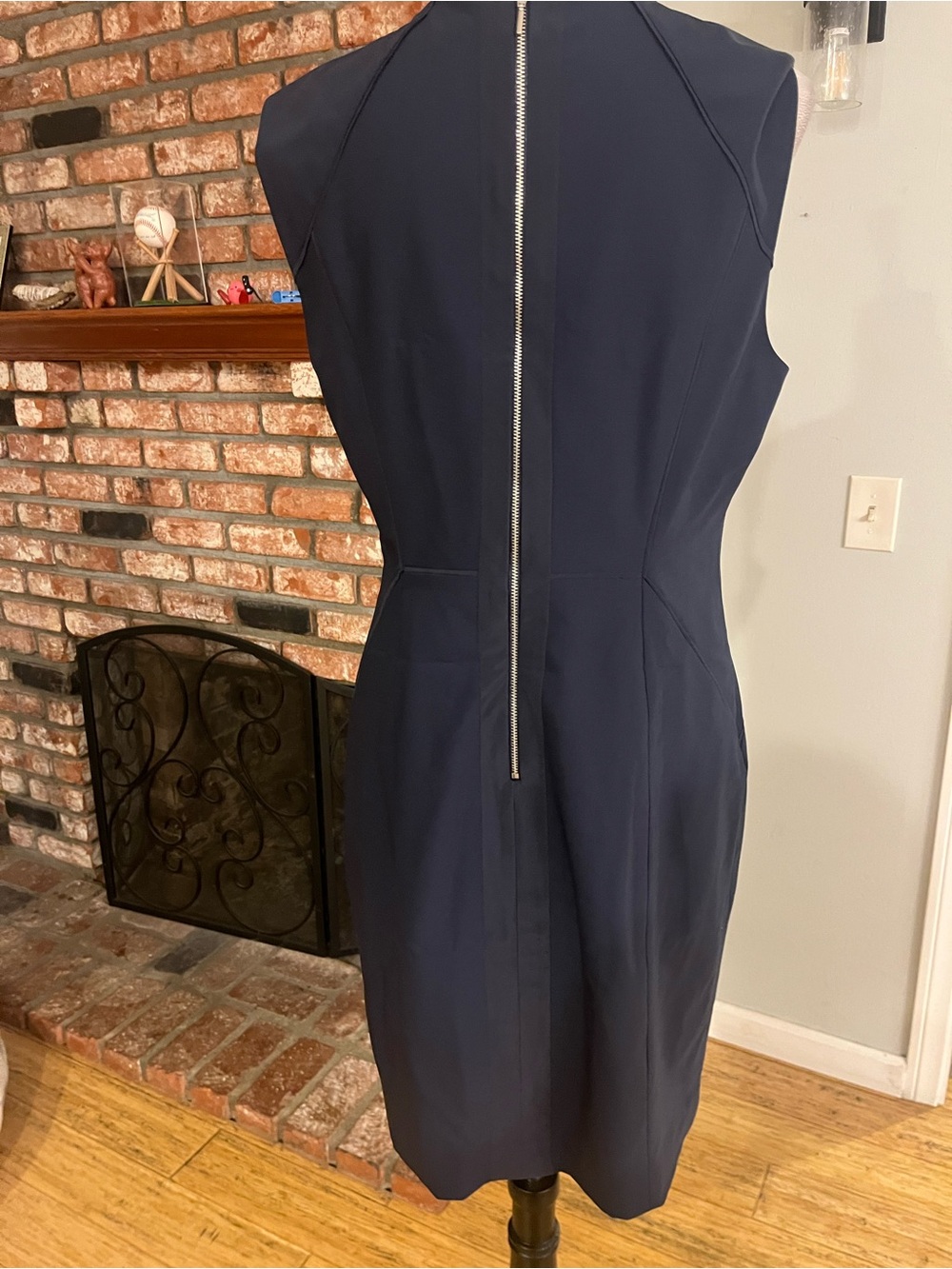 Rebecca Taylor Navy V-Neck Sheath Dress - Picture 4 of 5